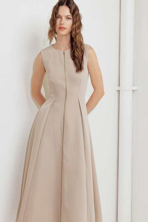 zip-flow-woven-midi-dress Flying Tomato-Sophia's Style-5